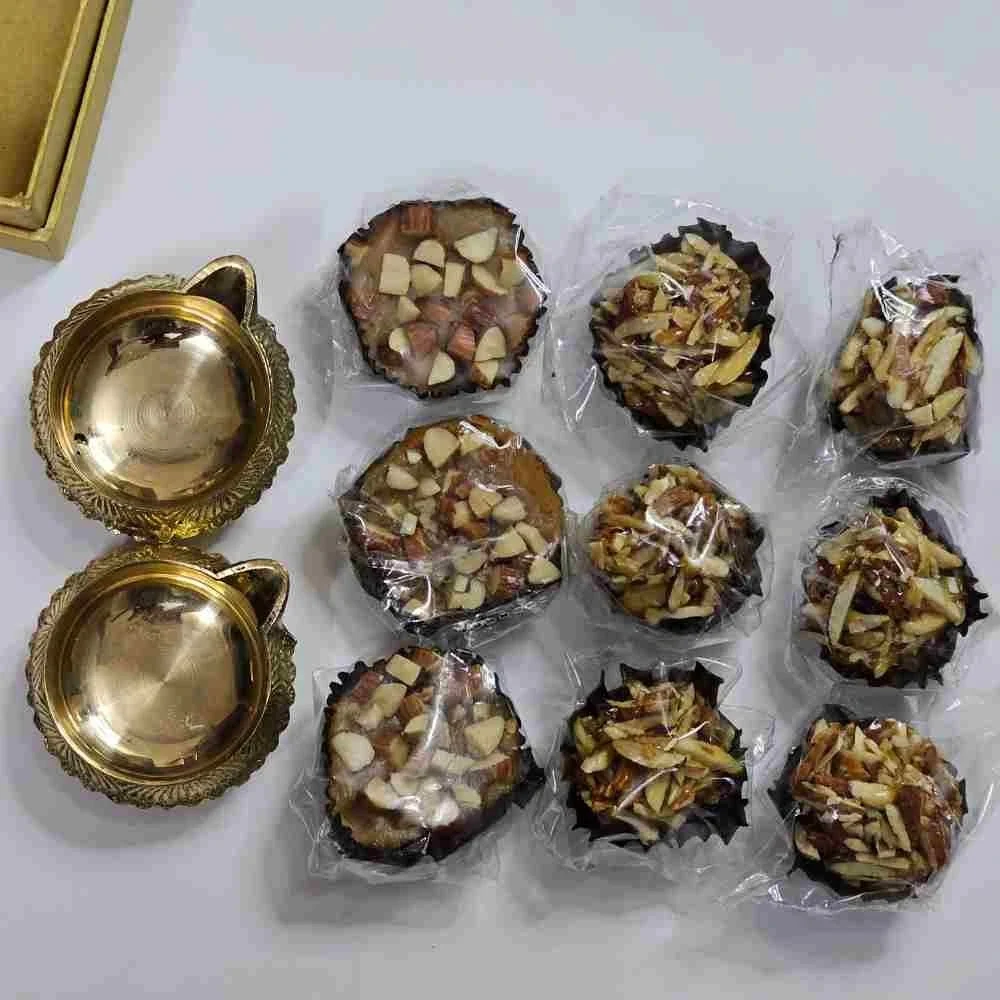 Luxury Diwali Gift Box with Brass Diya for Offices